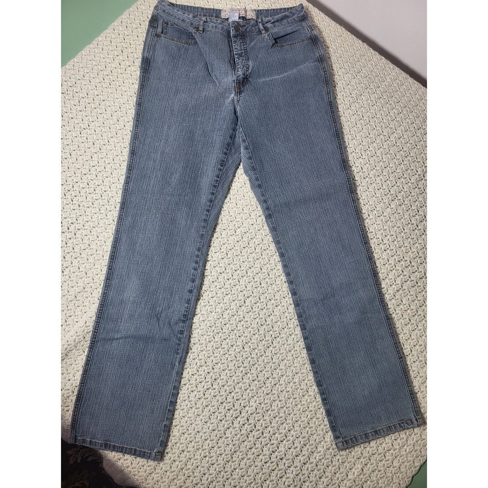 The Territory Ahead Straight Medium Wash Blue Denim Jeans Size 12 Women's